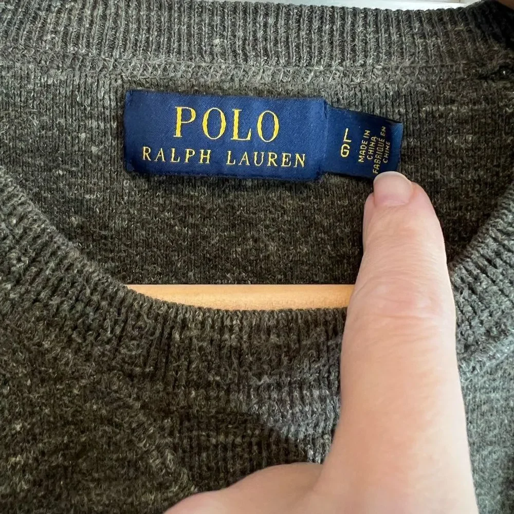 Ralph Lauren Men's Olive Crewneck Sweater